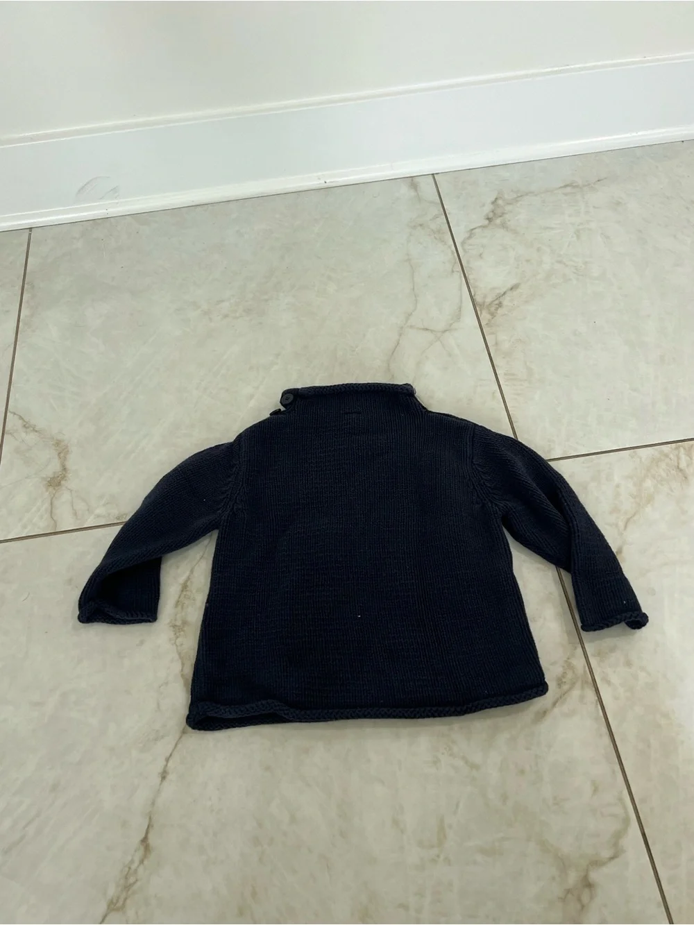 Gap Navy Blue Knit Shark Sweater Size 18-24 Months